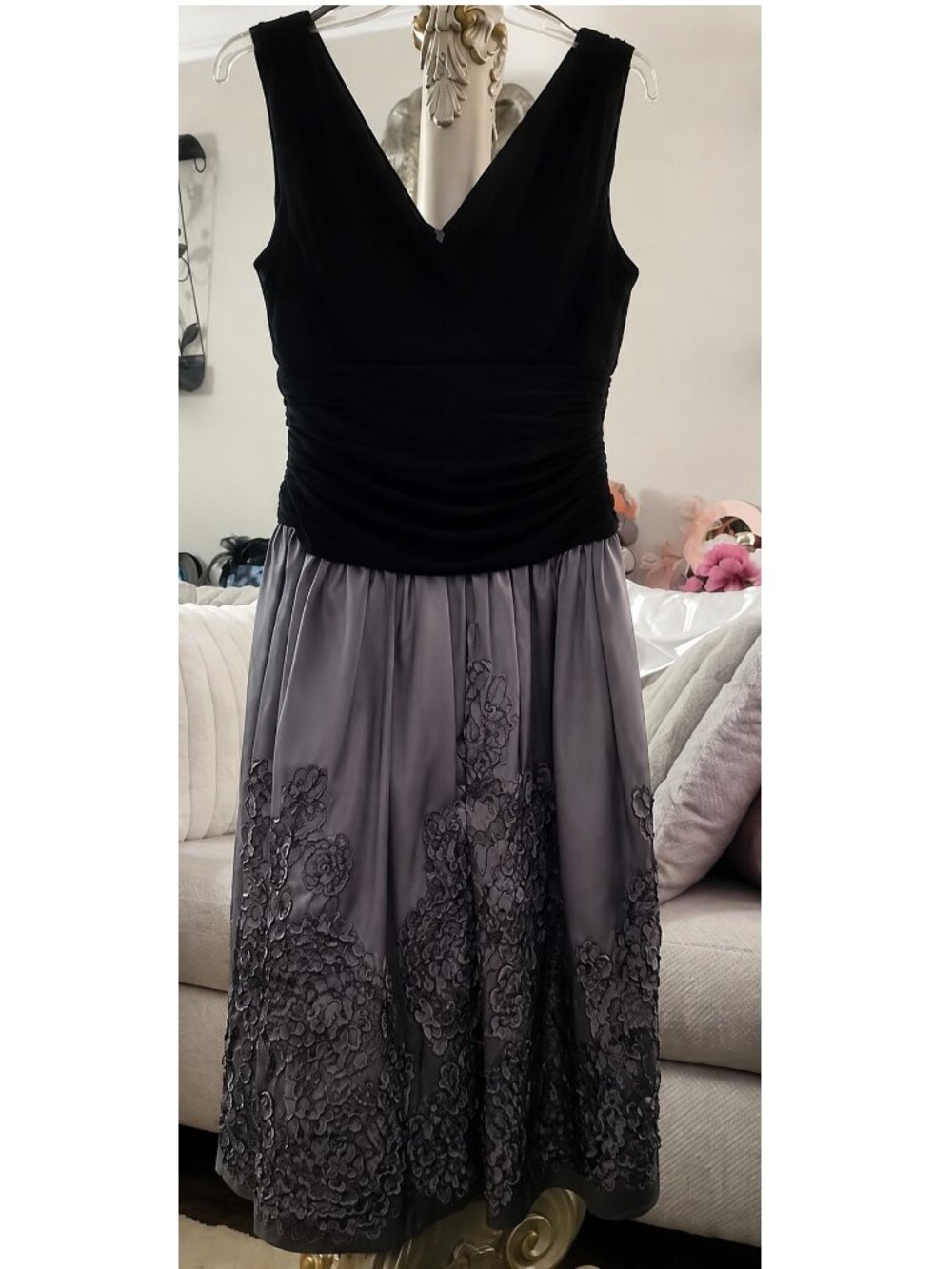 Jessica Howard Black & Pewter Dress